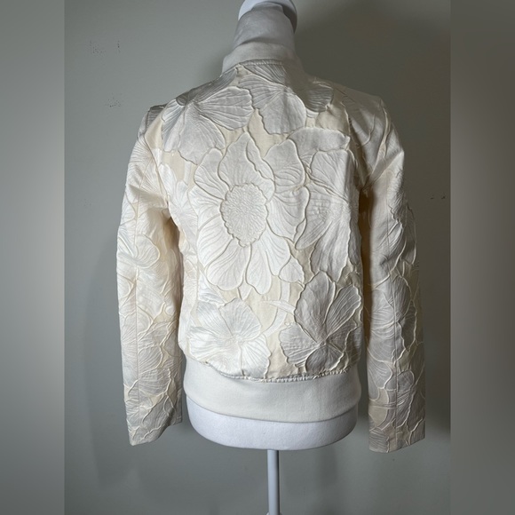 NWT XS Banana Republic White/Cream Bomber Jacket - Picture 6 of 9